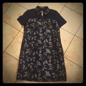 NWT Tommy Hilifger leaf navy dress